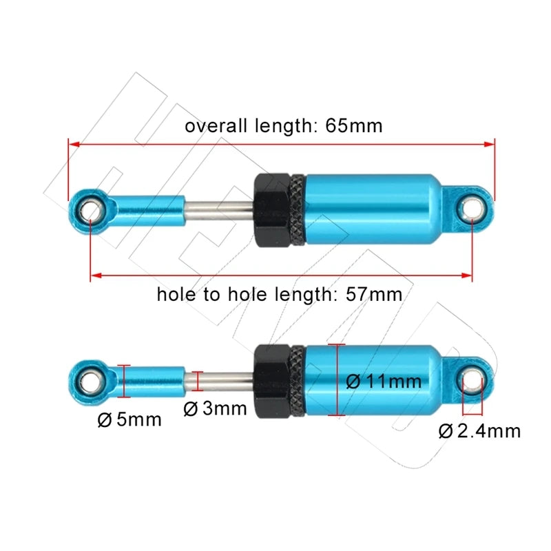 4Pcs Upgrade Parts Set Shock Sbsorbers for WPL C14 C24 C34 B14 B24 MN D90 D91 MN99 MN99s RC Car Truck