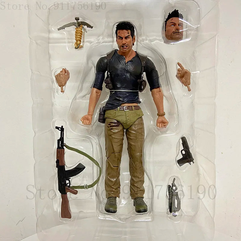 NECA Uncharted 4 A Thief's end Nathan Drake Ultimate Edition PVC Action Figure Collection Model Toy 17cm Birthday Christmas Gift