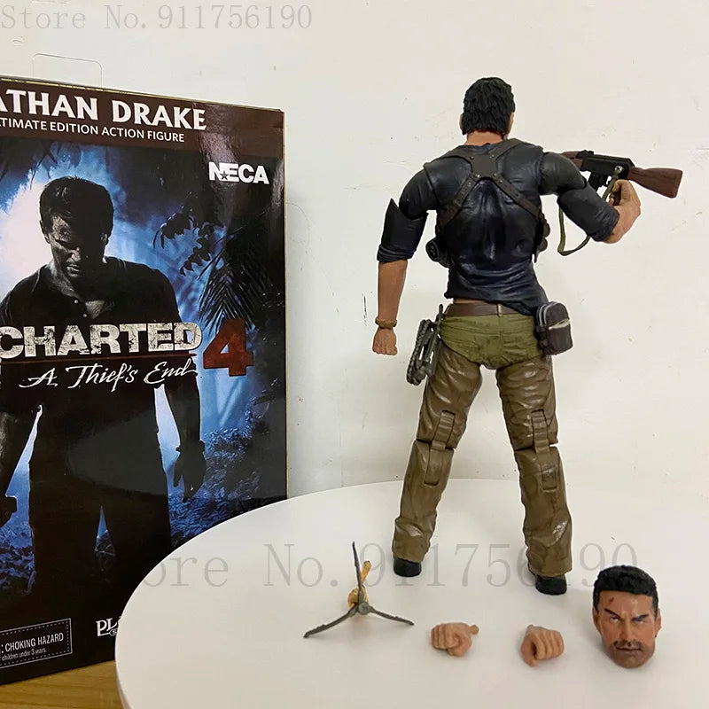NECA Uncharted 4 A Thief's end Nathan Drake Ultimate Edition PVC Action Figure Collection Model Toy 17cm Birthday Christmas Gift