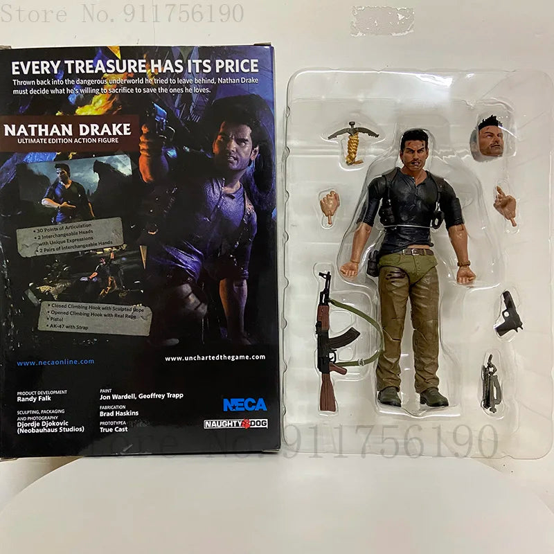 NECA Uncharted 4 A Thief's end Nathan Drake Ultimate Edition PVC Action Figure Collection Model Toy 17cm Birthday Christmas Gift