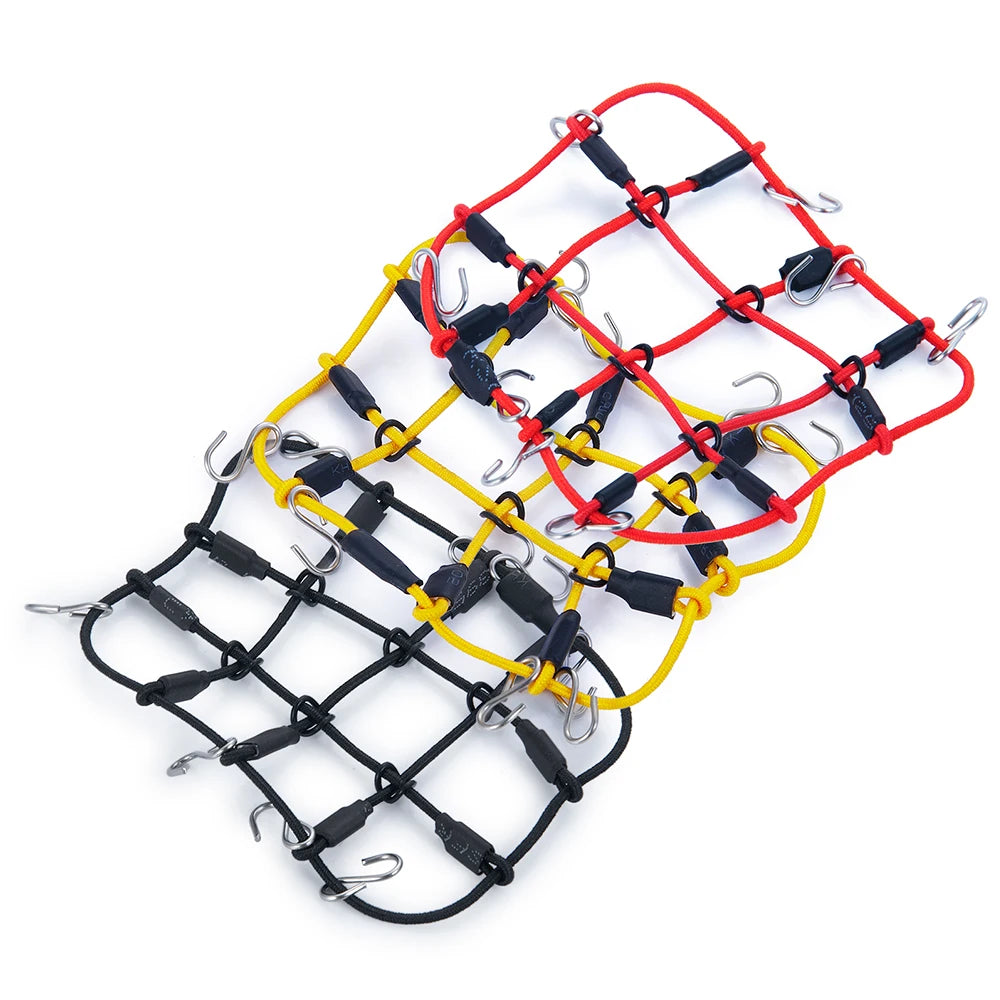 YEAHRUN Metal Roof Rack Luggage Carrier + Elastic Net for 1/24 Axial SCX24 AXI00002 RC Car Model Decoration Accessories Parts
