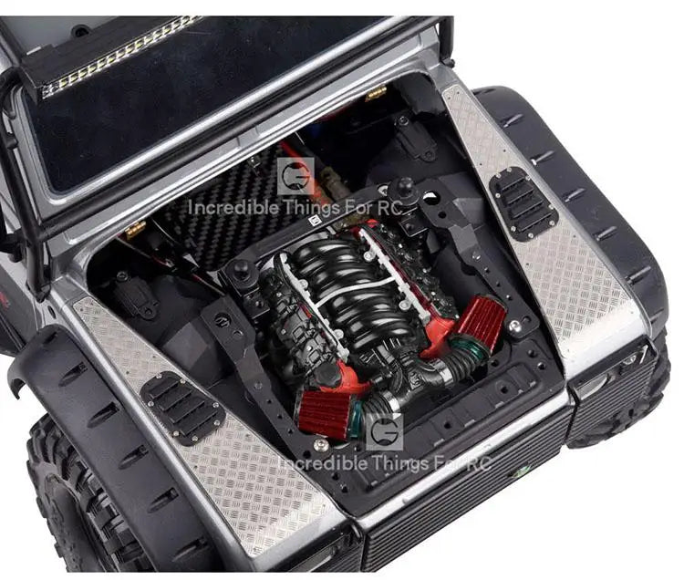 Rc Car Ls7 V8 Simulate Engine Motor Cooling Fans Radiator Kit For 1/10 Rc Crawler Trax Trx4 Trx6 Axial Scx10 90046 Vs4