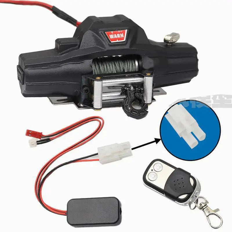 Remote control automatic simulation winch suitable for 1:10 RC covered car TRX-4 scx10 90046 D90 modification accessories
