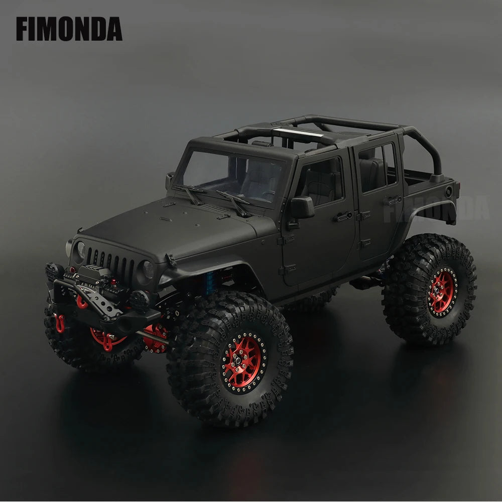 1:10 Scale Wrangler Convertible Hard Body Kit 313mm Wheelbase for 1/10 RC Crawler Axial SCX10 Rubicon TRX4 Redcat GEN8
