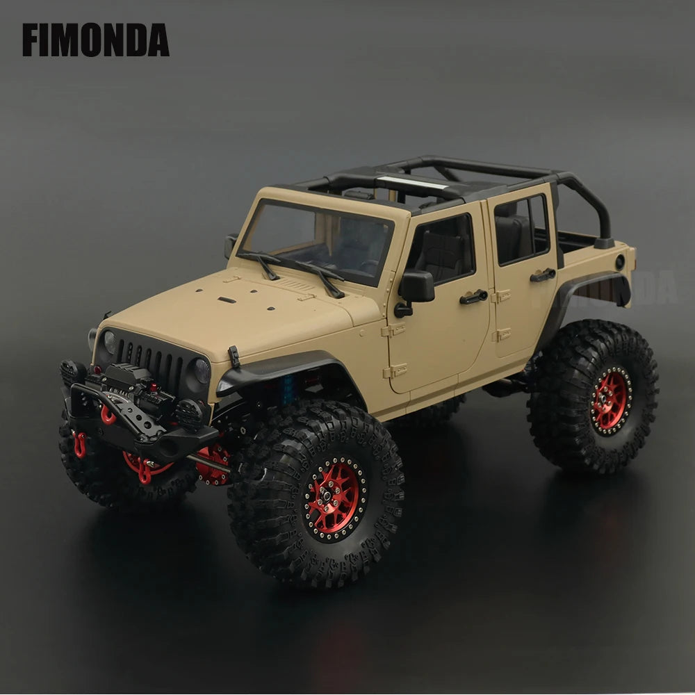 1:10 Scale Wrangler Convertible Hard Body Kit 313mm Wheelbase for 1/10 RC Crawler Axial SCX10 Rubicon TRX4 Redcat GEN8