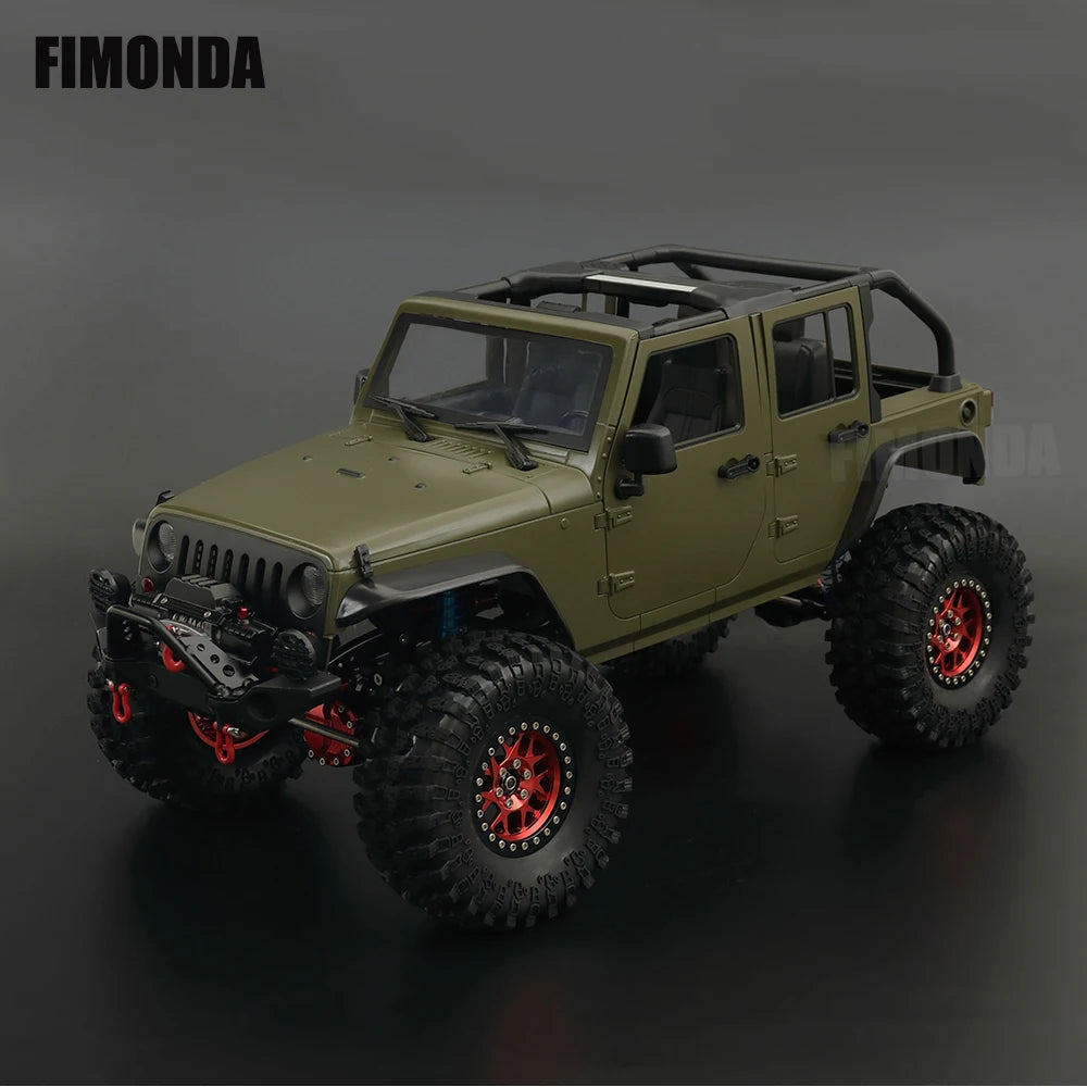 1:10 Scale Wrangler Convertible Hard Body Kit 313mm Wheelbase for 1/10 RC Crawler Axial SCX10 Rubicon TRX4 Redcat GEN8