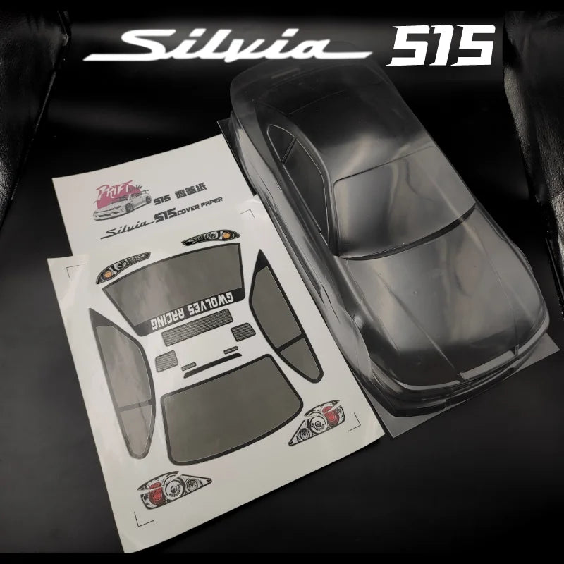 RC 1/10 Coppermix Silvia S15 PVC Bodyshell 260mm Wheelbase With Lampshade and Spoiler For 1/10 RC Turing Drift