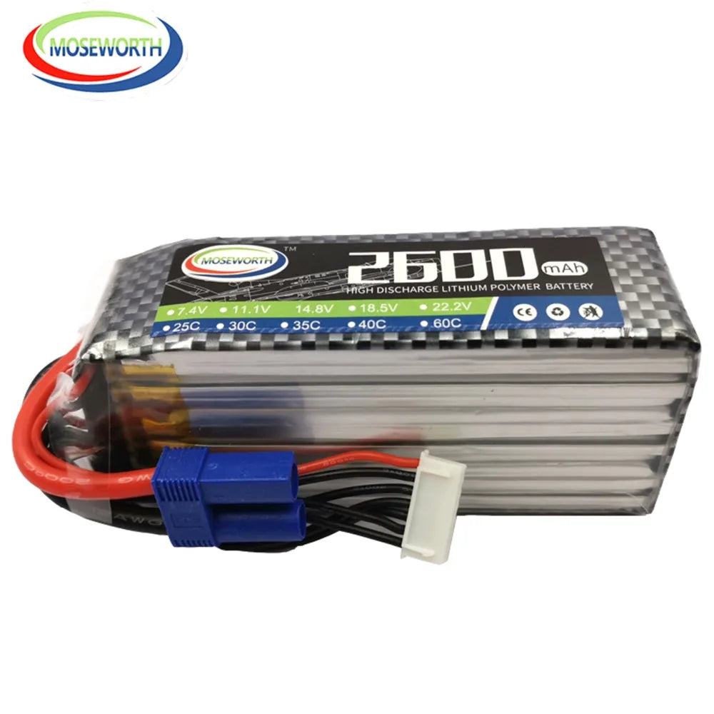 6S 22.2V 1800 2200 3500 4200 5200 6000 10000 12000mAh 30C 40C 60C RC LiPo Battery For RC Drone Helicopter Quadcopter Airplane