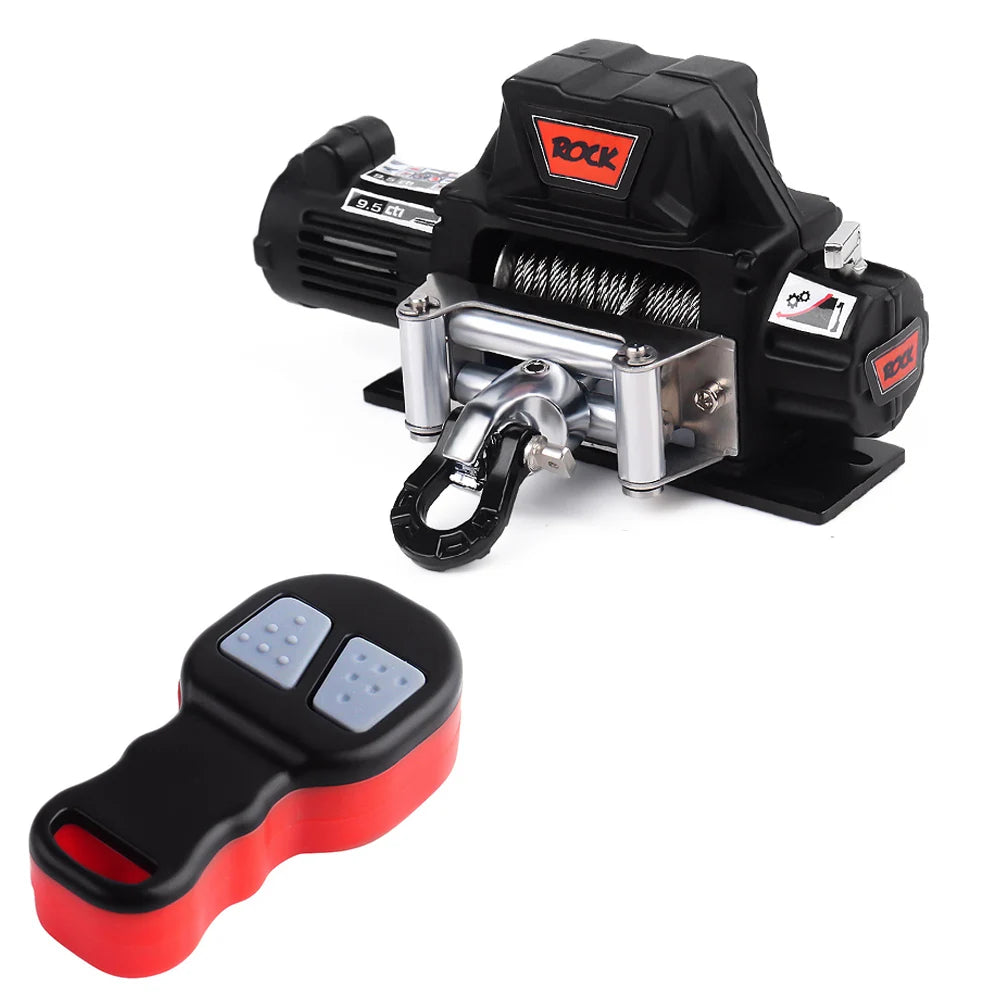INJORA Metal Winch Wireless Remote Controller System for 1:10 RC Crawler Car Axial SCX10 90046 TRX4 TRX6 Gen8 Upgrade Parts