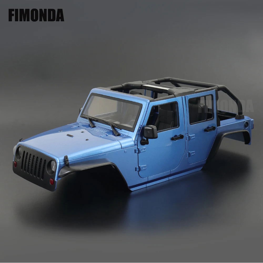 1:10 Scale Wrangler Convertible Hard Body Kit 313mm Wheelbase for 1/10 RC Crawler Axial SCX10 Rubicon TRX4 Redcat GEN8