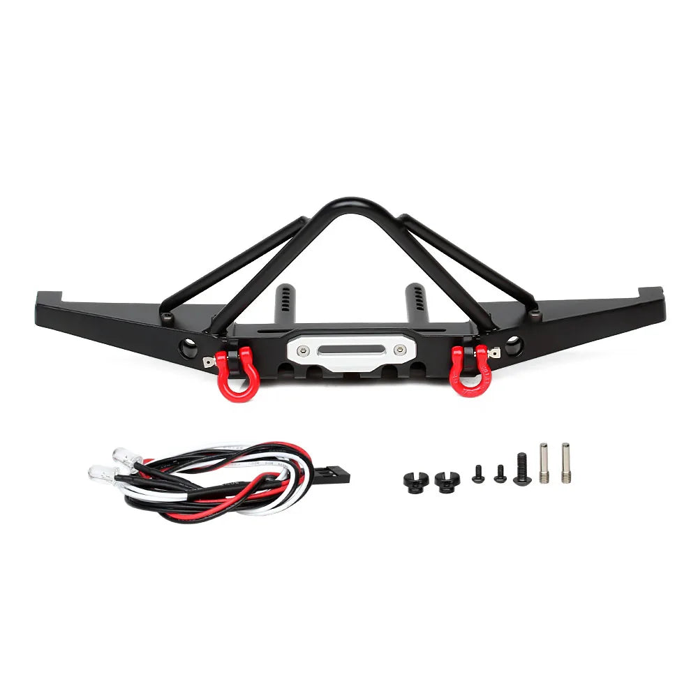 INJORA Metal Front Bumper for 1/10 RC Crawler Car Axial SCX10 & SCX10 II 90046 90047
