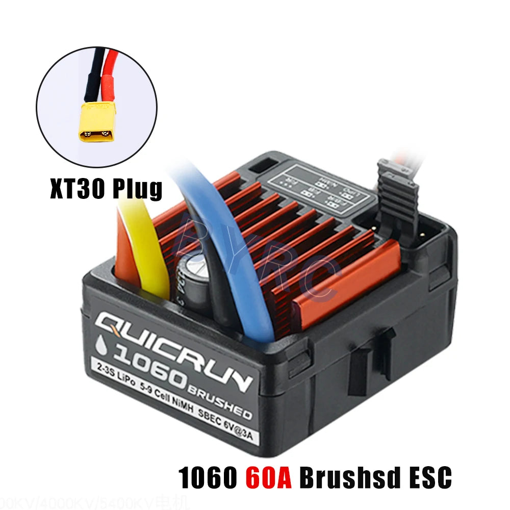 1pcs Original HobbyWing QuicRun 1060 60A Brushed Electronic Speed Controller ESC For 1:10 RC Car Waterproof