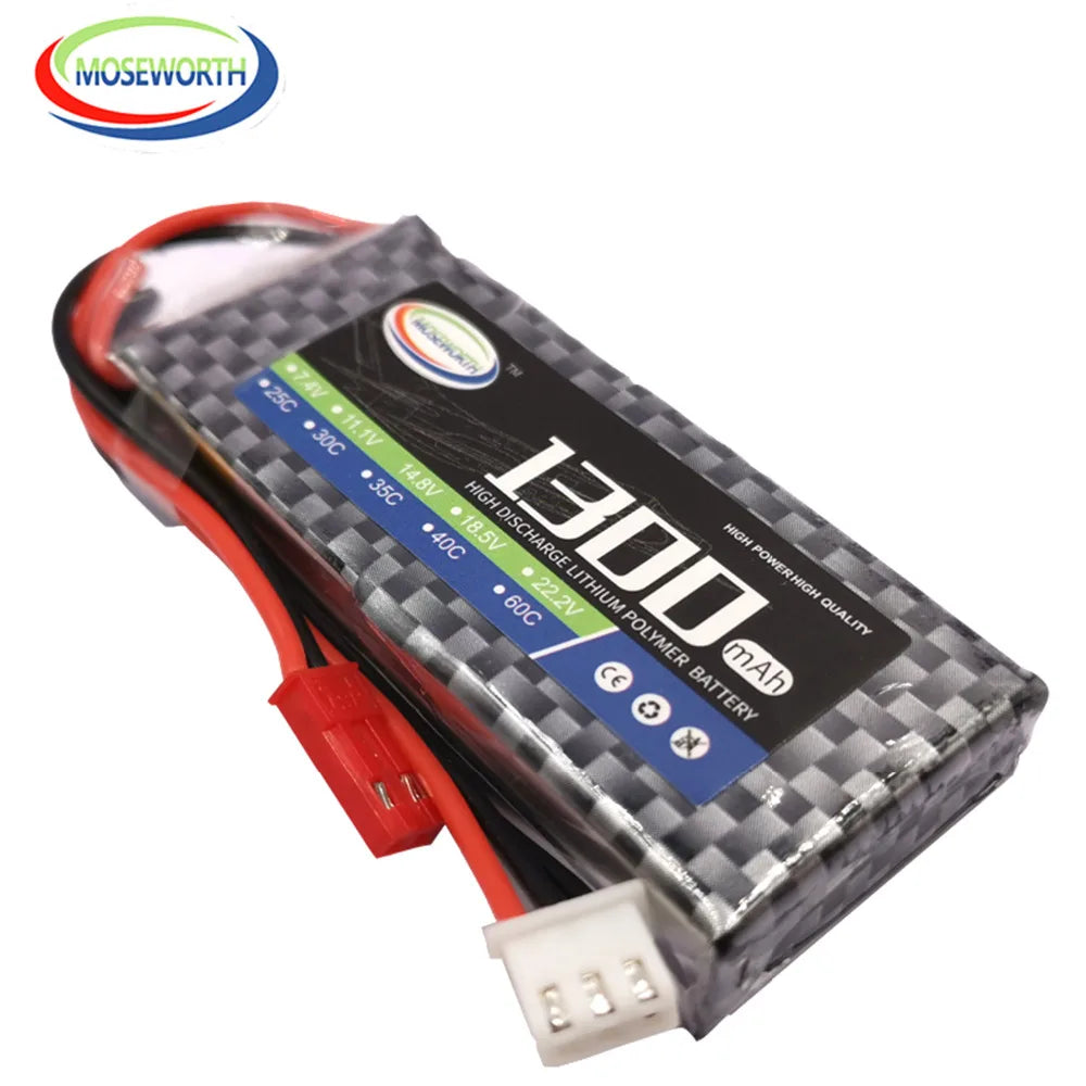 2S 7.4V 1300 1800 2200 3000 3800 4200 4500 5200 6000mAh 30C 40C 60C Toys LiPo Battery For RC Airplane Helicopter Drone Car