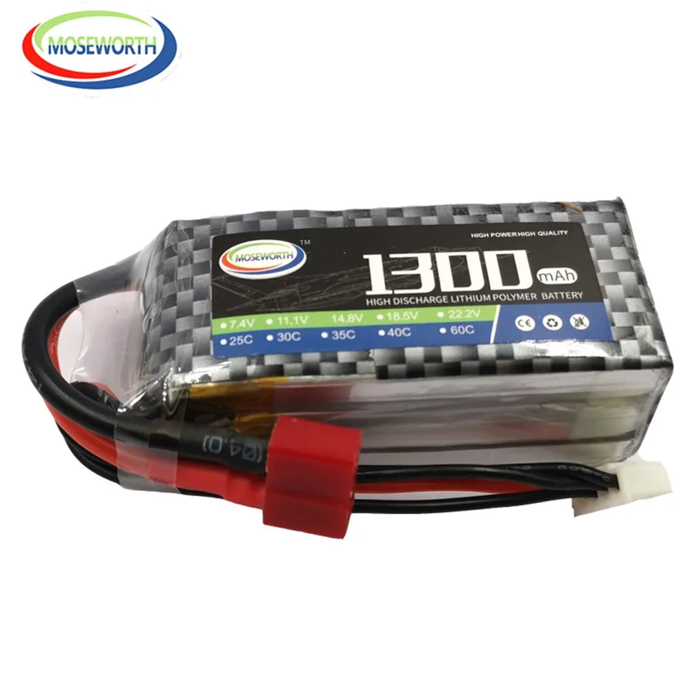 2S 3S 4S 6S 2200 4200 5200 6000mAh 30C 40C 60C 7.4V 11.1V 14.8V RC LiPo Battery For RC Drone Helicopter Aircraft Airplane Car