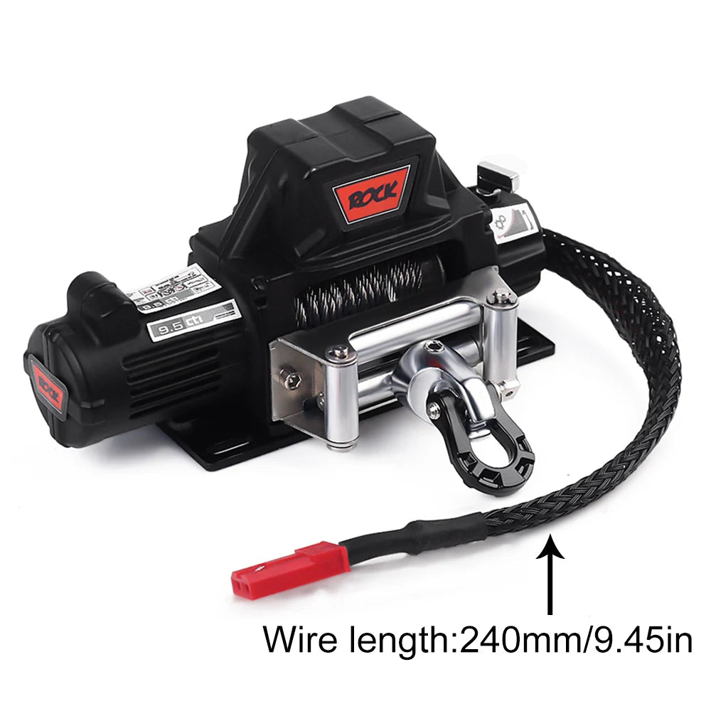 INJORA Metal Winch Wireless Remote Controller System for 1:10 RC Crawler Car Axial SCX10 90046 TRX4 TRX6 Gen8 Upgrade Parts