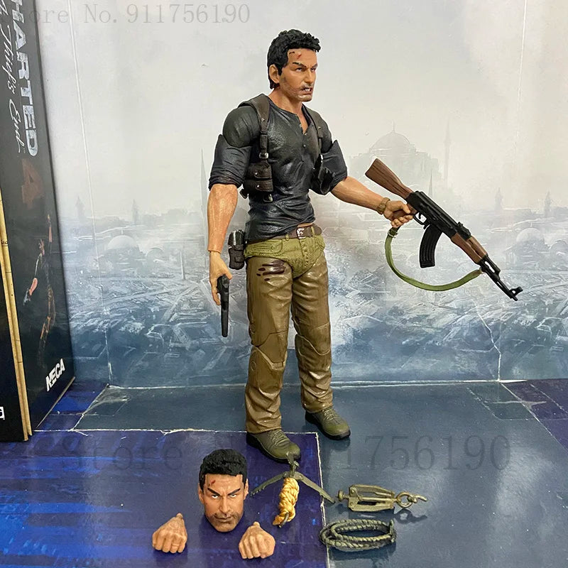 NECA Uncharted 4 A Thief's end Nathan Drake Ultimate Edition PVC Action Figure Collection Model Toy 17cm Birthday Christmas Gift