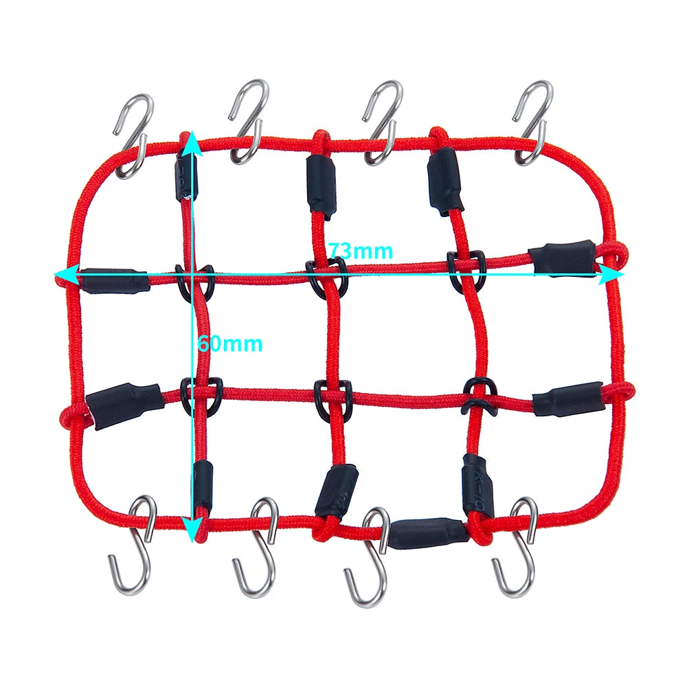 YEAHRUN Metal Roof Rack Luggage Carrier + Elastic Net for 1/24 Axial SCX24 AXI00002 RC Car Model Decoration Accessories Parts