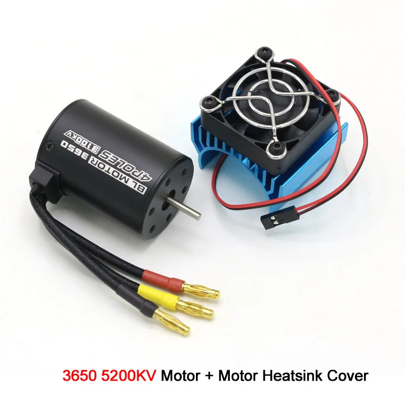 RC Motor 3650 3100KV / 3900KV / 4300KV / 5200KV Brushless Motor & 45A 60A 80A 120A ESC Combo Set for 1:10 RC Car RC Boat Part