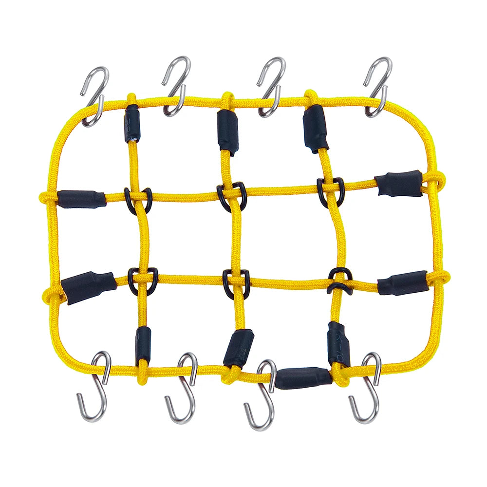 YEAHRUN Metal Roof Rack Luggage Carrier + Elastic Net for 1/24 Axial SCX24 AXI00002 RC Car Model Decoration Accessories Parts