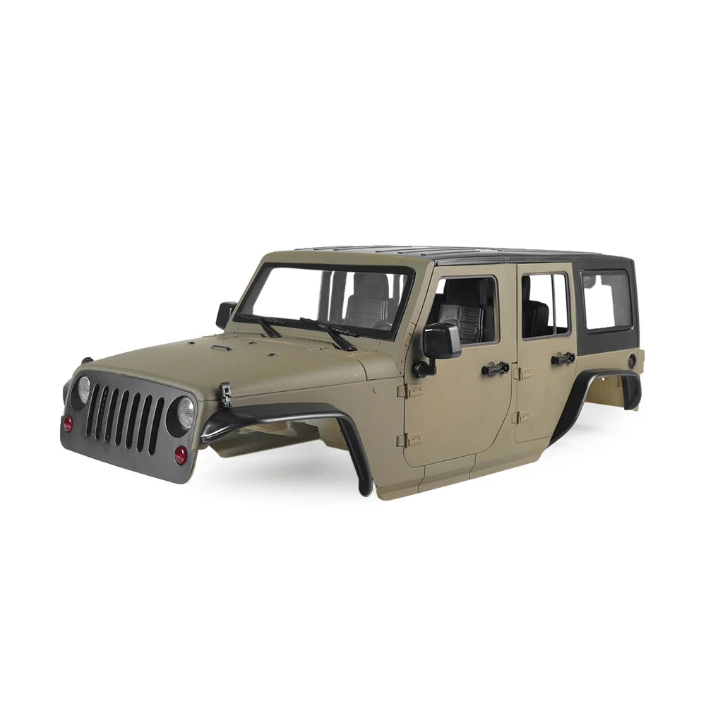 Hard Plastic Car Shell 313mm Wheelbase Jeep Wrangler Rubicon Body Kit for 1/10 RC Crawler Axial SCX10 90046 90047 RGT EX86100