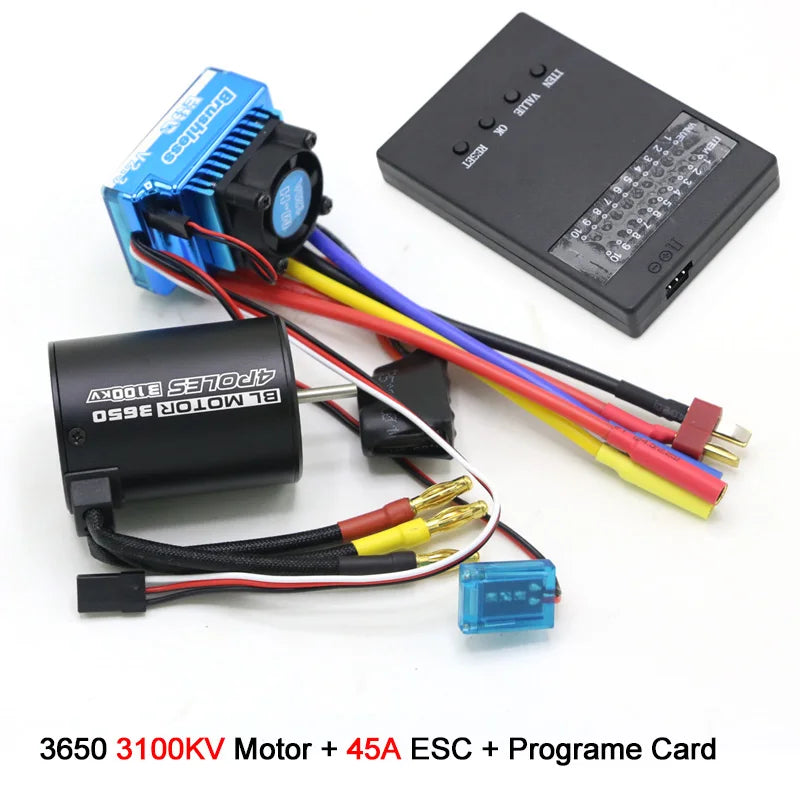 RC Motor 3650 3100KV / 3900KV / 4300KV / 5200KV Brushless Motor & 45A 60A 80A 120A ESC Combo Set for 1:10 RC Car RC Boat Part