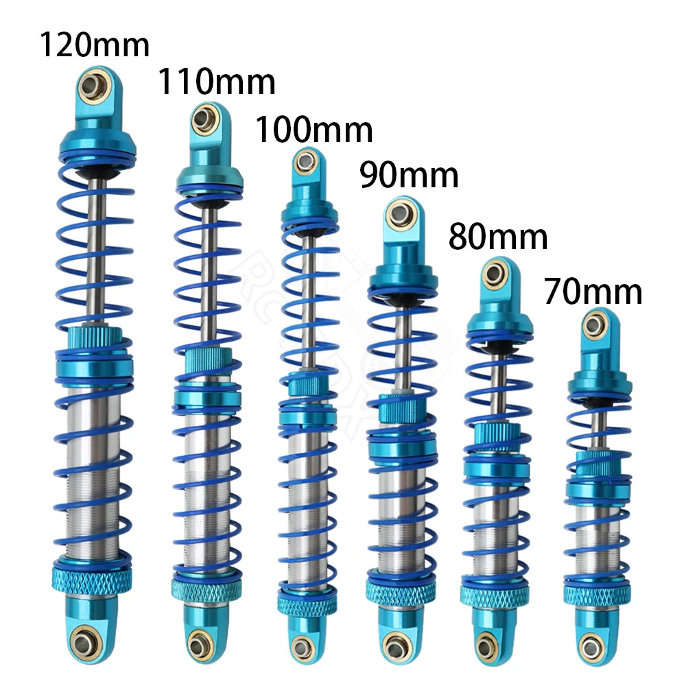 Metal 70mm 80mm 90mm 100mm 110mm 120mm Shock Absorber Oil Damper for 1/10 RC Crawler Car Axial SCX10  AXI03007 RBX10 D90 TRX4