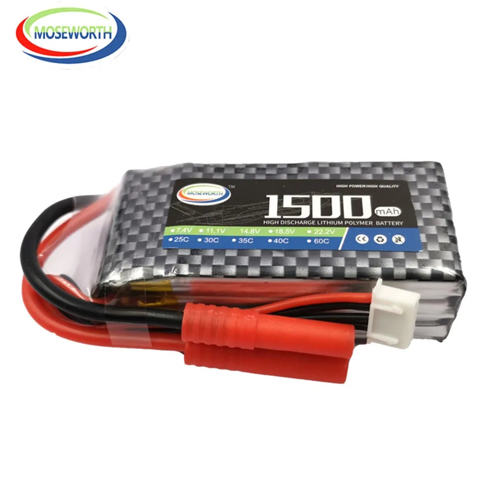 2S 3S 4S 6S 2200 4200 5200 6000mAh 30C 40C 60C 7.4V 11.1V 14.8V RC LiPo Battery For RC Drone Helicopter Aircraft Airplane Car