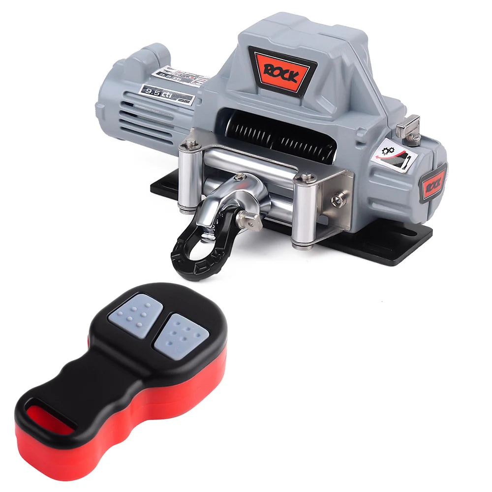 INJORA Metal Winch Wireless Remote Controller System for 1:10 RC Crawler Car Axial SCX10 90046 TRX4 TRX6 Gen8 Upgrade Parts