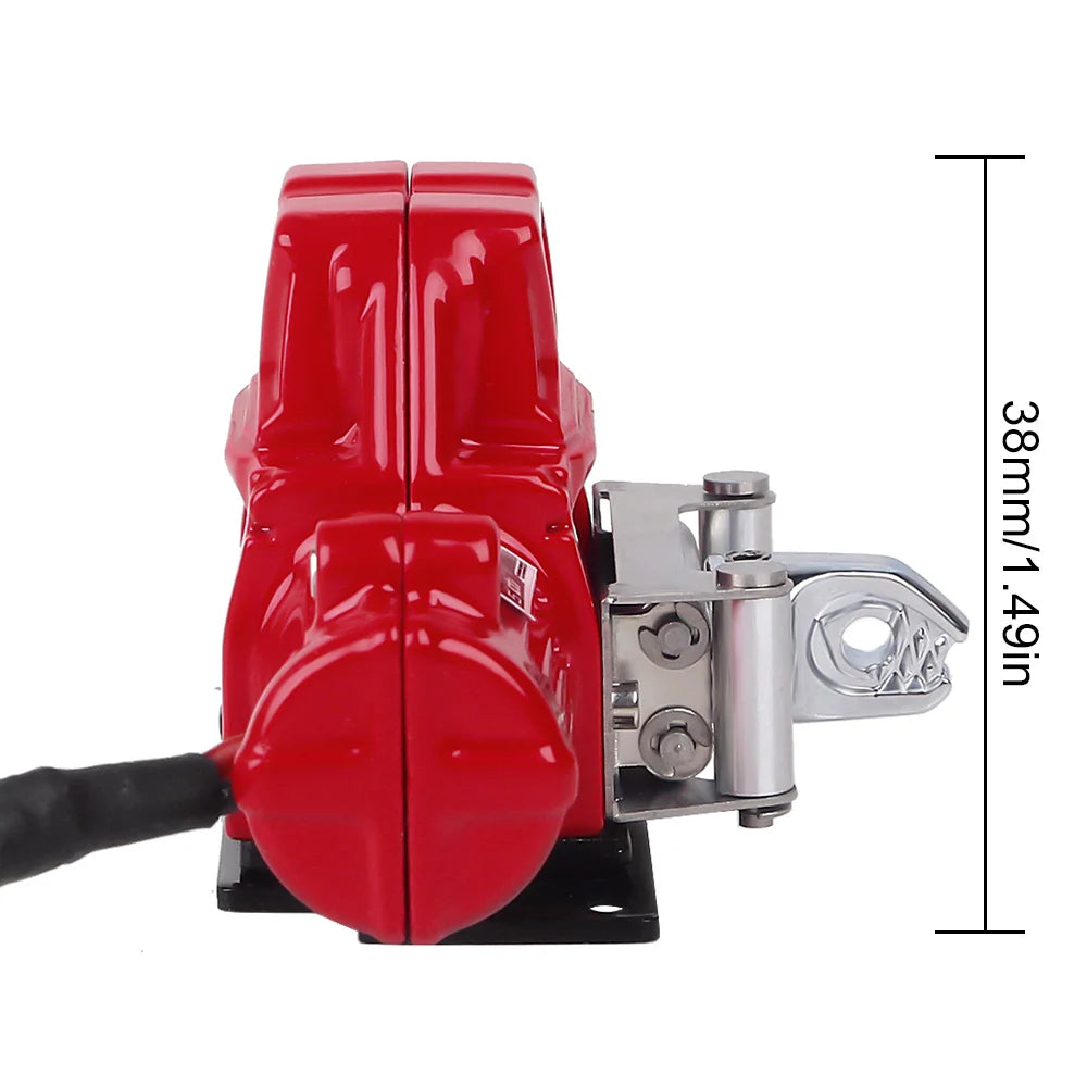 INJORA Metal Winch Wireless Remote Controller System for 1:10 RC Crawler Car Axial SCX10 90046 TRX4 TRX6 Gen8 Upgrade Parts