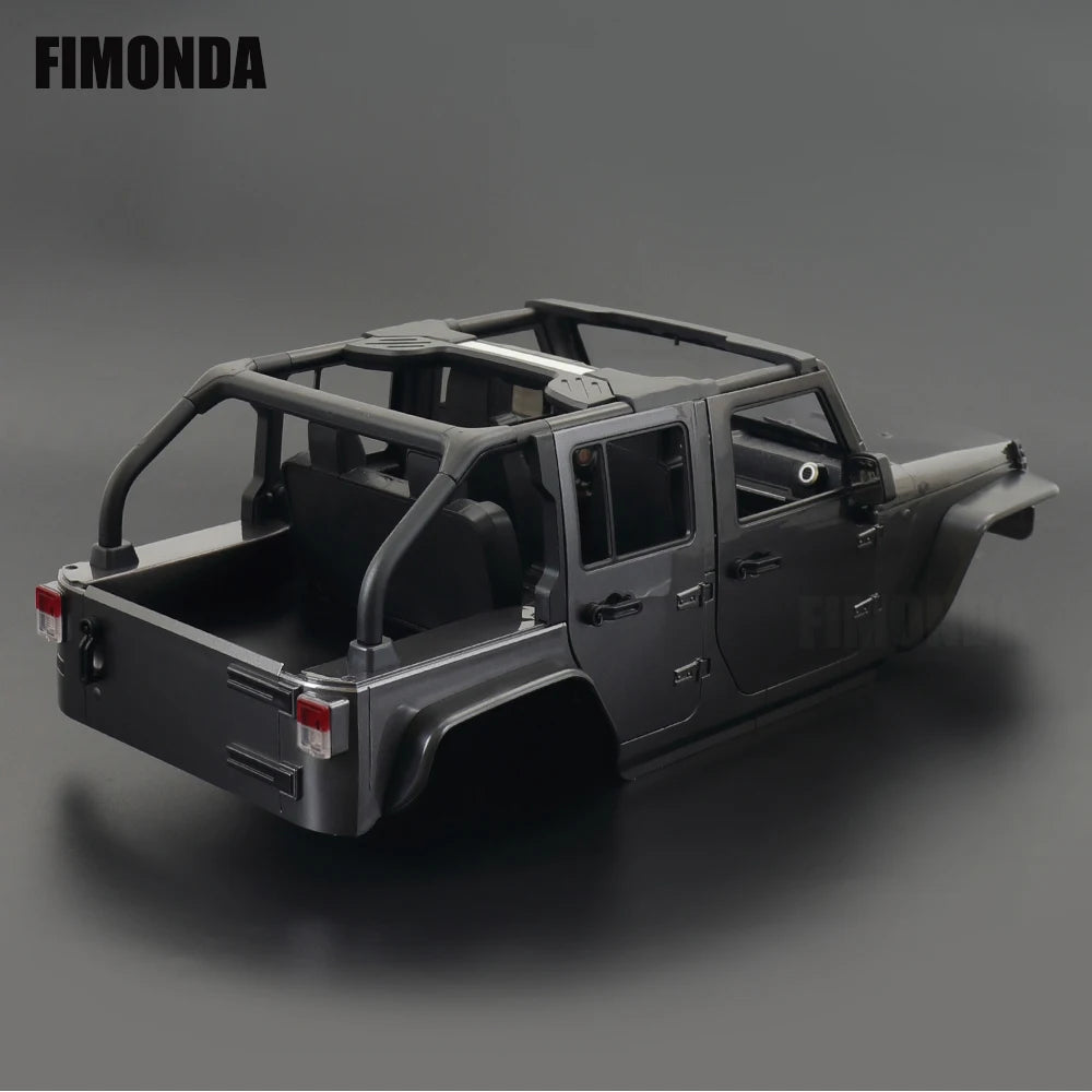 1:10 Scale Wrangler Convertible Hard Body Kit 313mm Wheelbase for 1/10 RC Crawler Axial SCX10 Rubicon TRX4 Redcat GEN8
