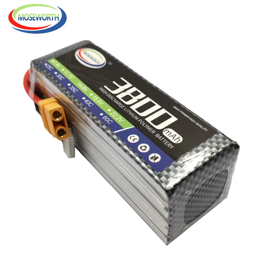 6S 22.2V 1800 2200 3500 4200 5200 6000 10000 12000mAh 30C 40C 60C RC LiPo Battery For RC Drone Helicopter Quadcopter Airplane