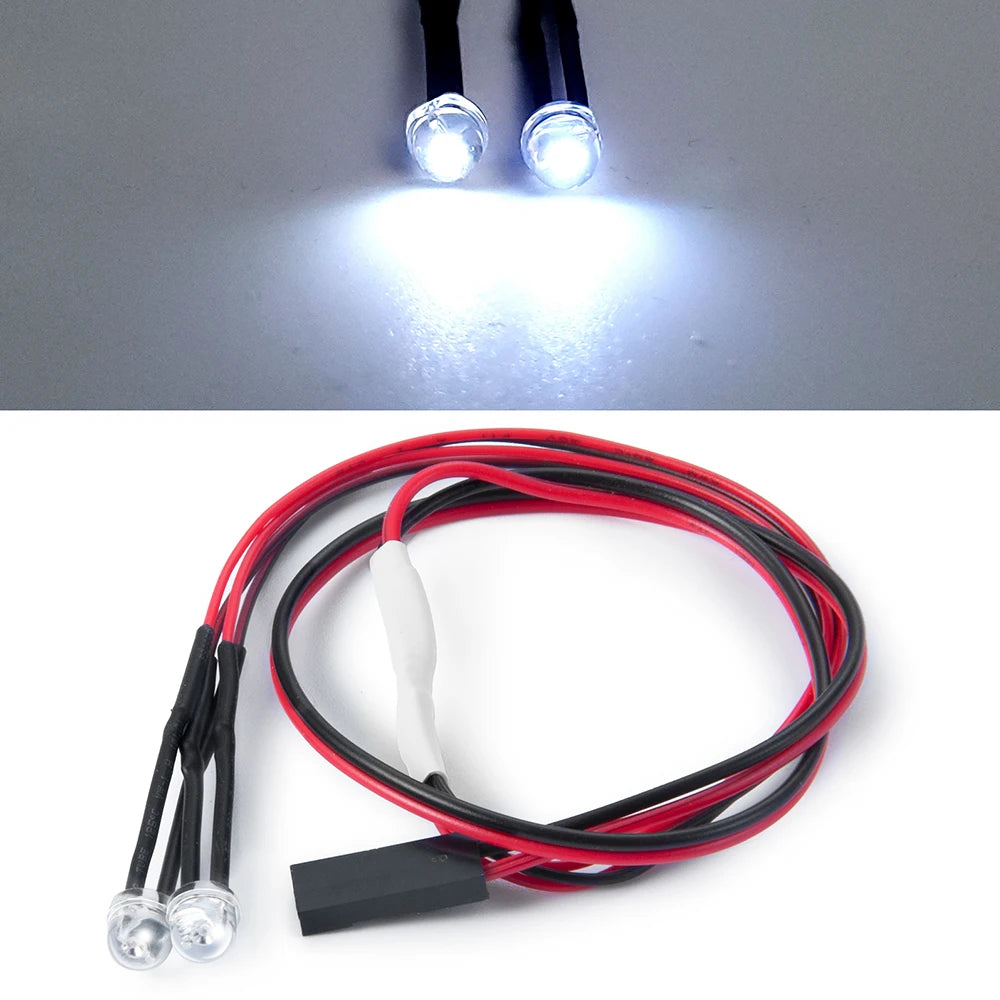 YEAHRUN RC Car LED Light Bright Spotlight Roof Lamp White/Red/Yellow/Green for Axial 90046 1/10 RC Crawler Car DIY Parts