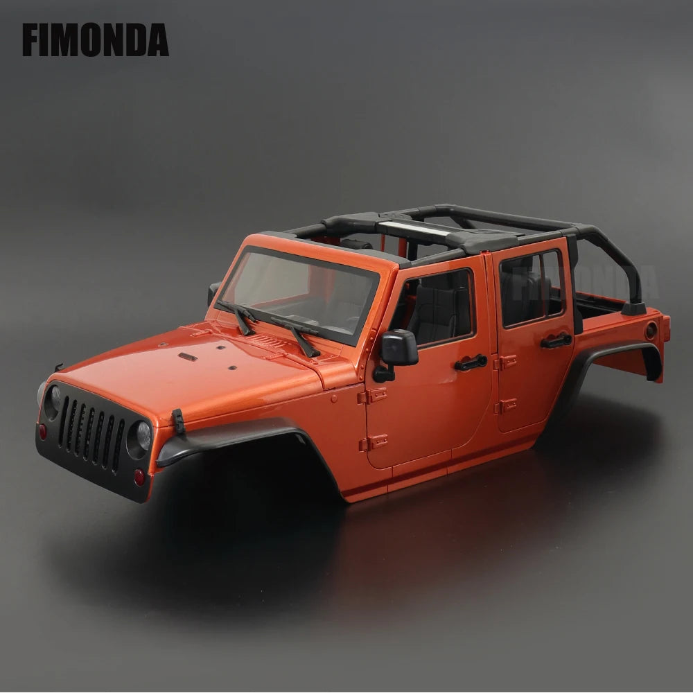 1:10 Scale Wrangler Convertible Hard Body Kit 313mm Wheelbase for 1/10 RC Crawler Axial SCX10 Rubicon TRX4 Redcat GEN8