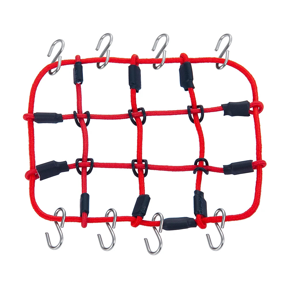 YEAHRUN Metal Roof Rack Luggage Carrier + Elastic Net for 1/24 Axial SCX24 AXI00002 RC Car Model Decoration Accessories Parts