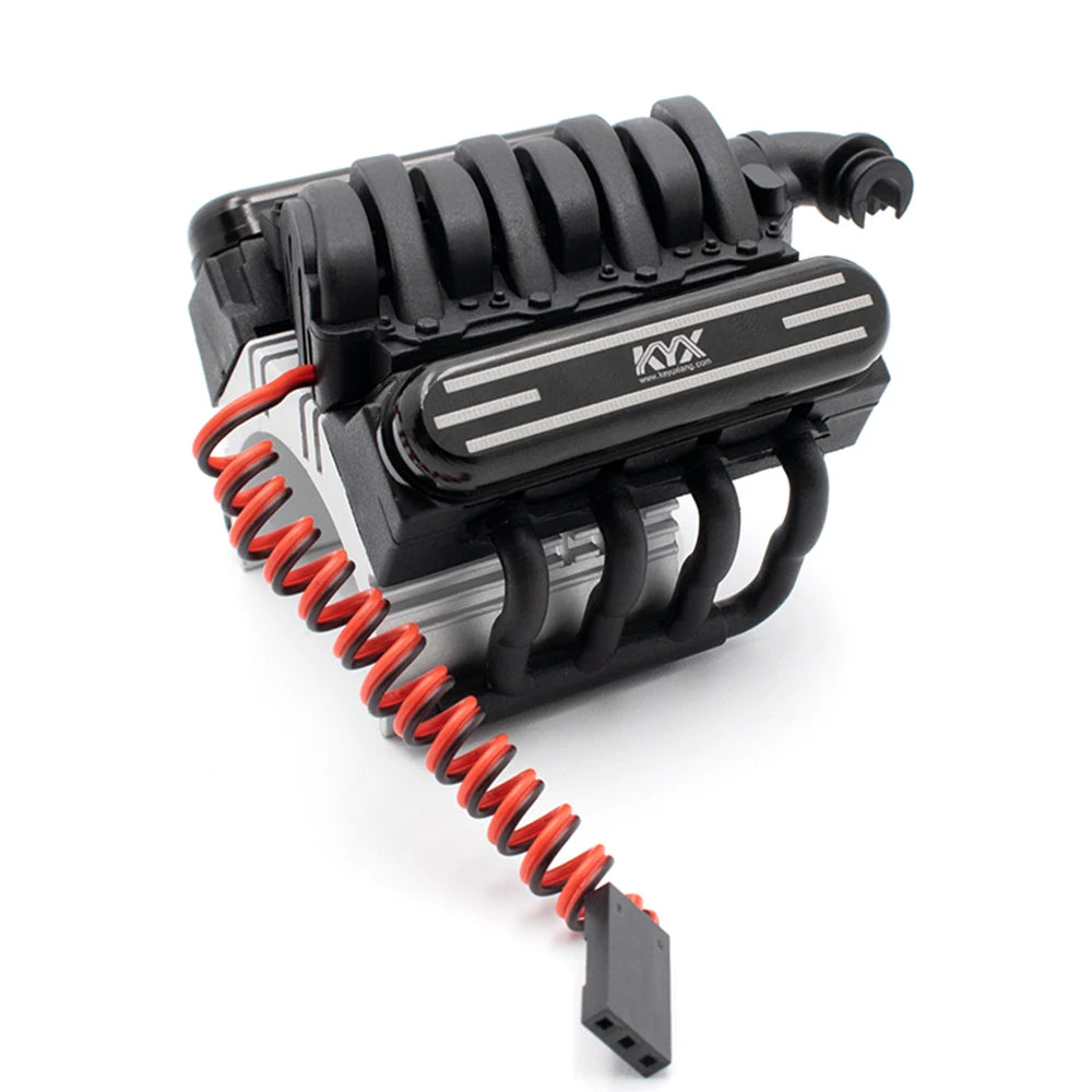 KYX Racing Alloy V8 Engine 540/550 Motor Heatsinks & Cooling Fan for RC Crawler Car Axial SCX10 II 90046 Wraith D90 Traxxas TRX4