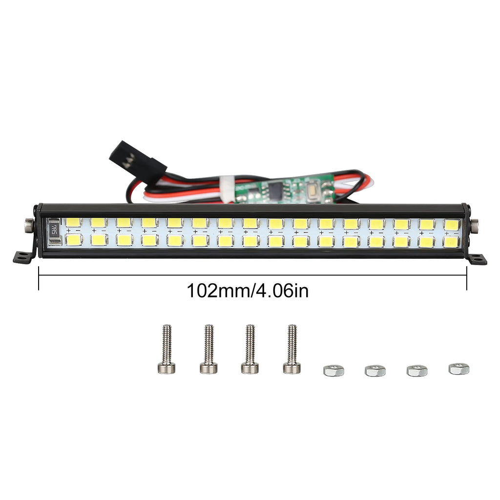 INJORA Bright Light Bar 17/52/102/147mm for 1/10 RC Crawler Car Axial SCX10 90046 TRX-4 TAMIYA CC01 D90 Redcat