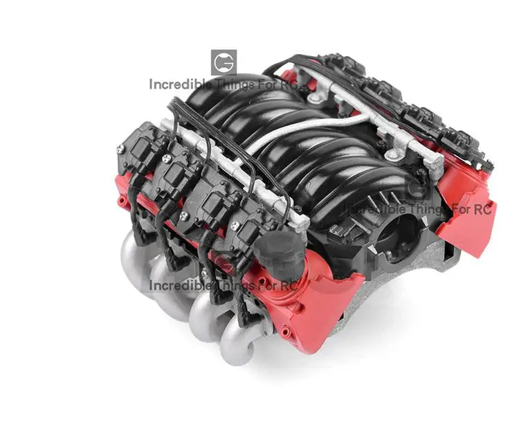 Rc Car Ls7 V8 Simulate Engine Motor Cooling Fans Radiator Kit For 1/10 Rc Crawler Trax Trx4 Trx6 Axial Scx10 90046 Vs4