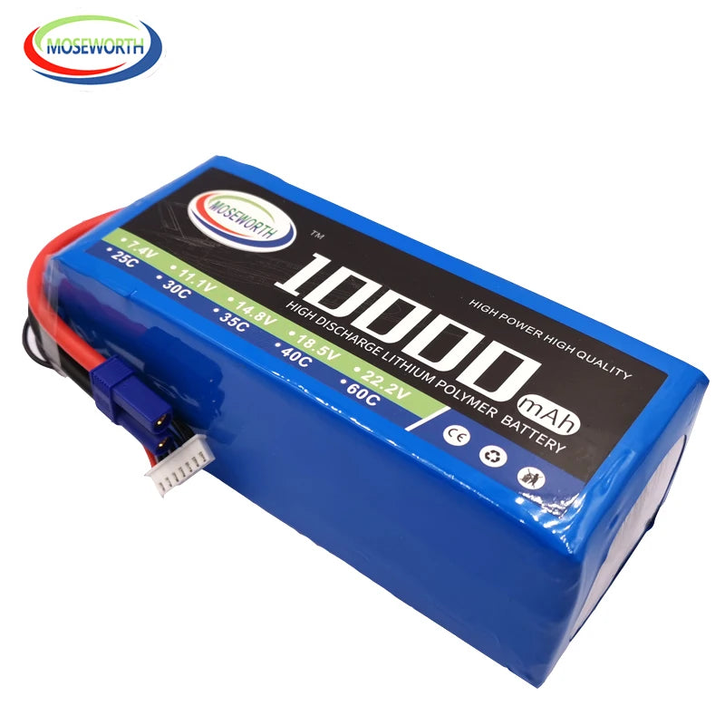 7.4V 11.1V 14.8V 18.5V 22.2V  2S 3S 4S 5S 6S 10000 12000 16000 22000mAh 25C RC LiPo Battery RC Car Agricultural Spraying Drone