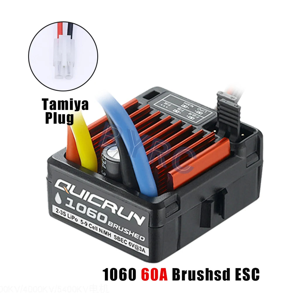 1pcs Original HobbyWing QuicRun 1060 60A Brushed Electronic Speed Controller ESC For 1:10 RC Car Waterproof