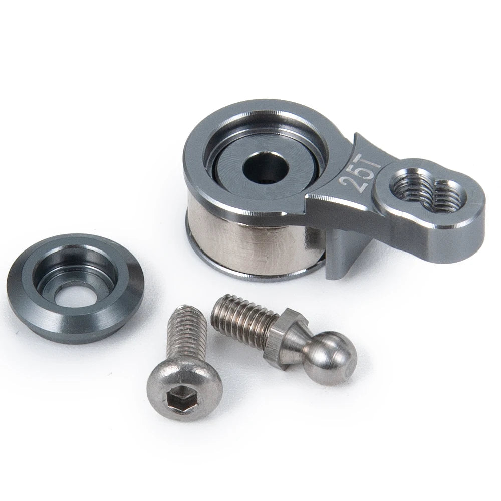 AXSPEED Aluminium Alloy Servo Saver Arm 25T Adjustable for TRX6 TRX4 Bronco Tamiya TT01 1/10 RC Crawler Car