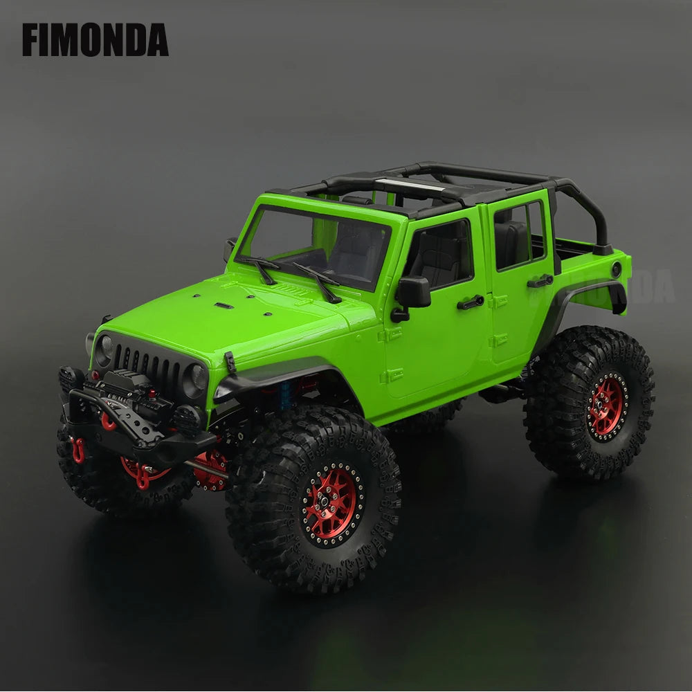 1:10 Scale Wrangler Convertible Hard Body Kit 313mm Wheelbase for 1/10 RC Crawler Axial SCX10 Rubicon TRX4 Redcat GEN8