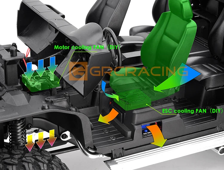 GRC 1/10 Benz Interior Full Set For Traxxas TRX4 G500 TRX6 G63 Body Simulation Upgrade parts accessories  #G161GR G161GY