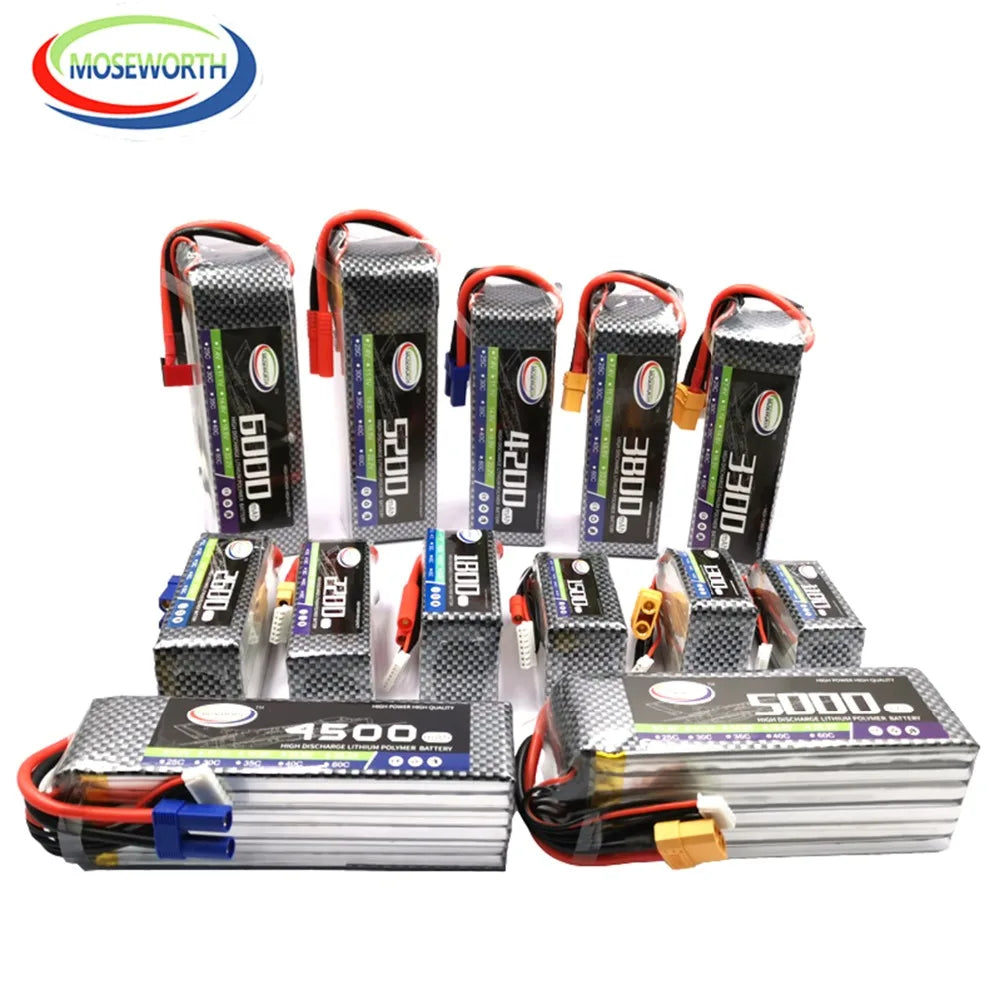 6S 22.2V 1800 2200 3500 4200 5200 6000 10000 12000mAh 30C 40C 60C RC LiPo Battery For RC Drone Helicopter Quadcopter Airplane