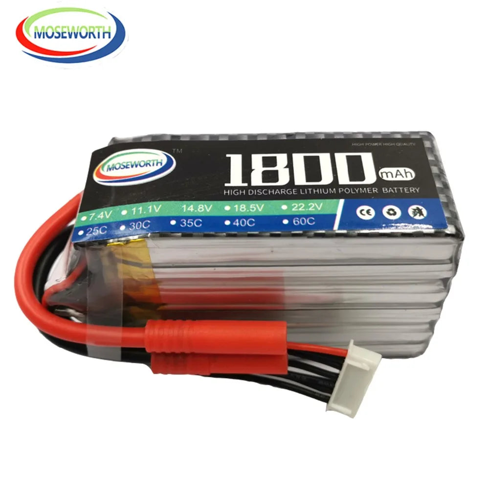 6S 22.2V 1800 2200 3500 4200 5200 6000 10000 12000mAh 30C 40C 60C RC LiPo Battery For RC Drone Helicopter Quadcopter Airplane