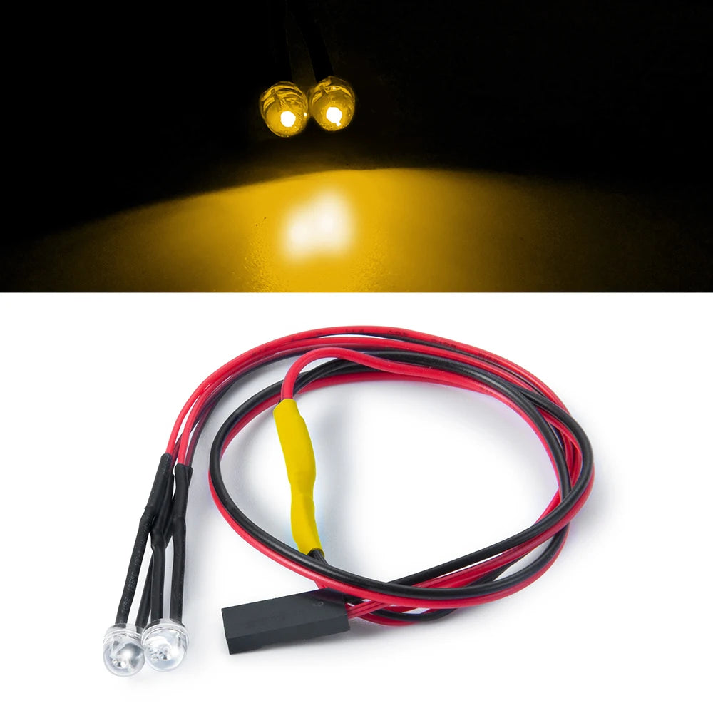 YEAHRUN RC Car LED Light Bright Spotlight Roof Lamp White/Red/Yellow/Green for Axial 90046 1/10 RC Crawler Car DIY Parts