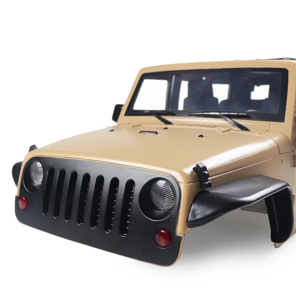 Hard Plastic Car Shell 313mm Wheelbase Jeep Wrangler Rubicon Body Kit for 1/10 RC Crawler Axial SCX10 90046 90047 RGT EX86100