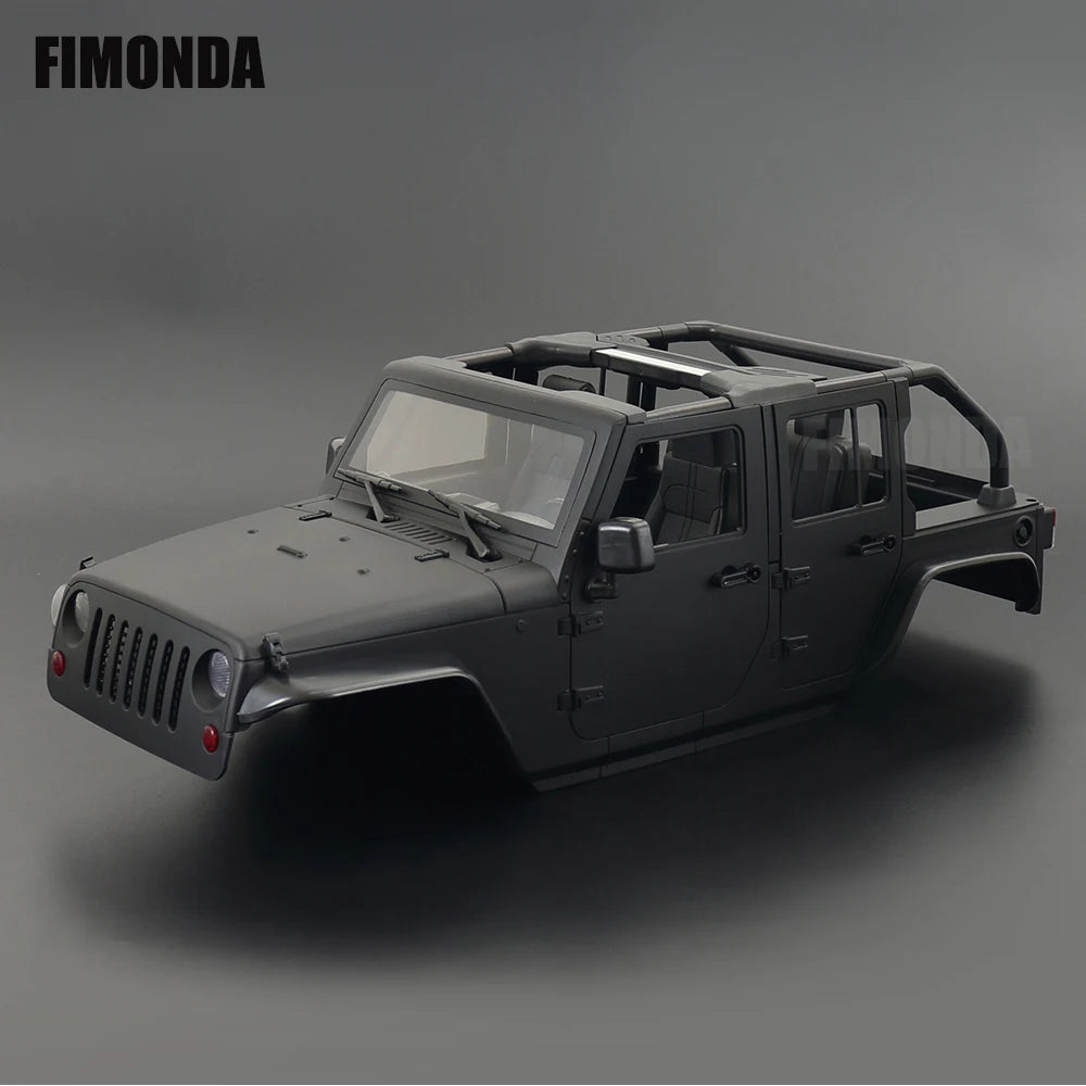1:10 Scale Wrangler Convertible Hard Body Kit 313mm Wheelbase for 1/10 RC Crawler Axial SCX10 Rubicon TRX4 Redcat GEN8