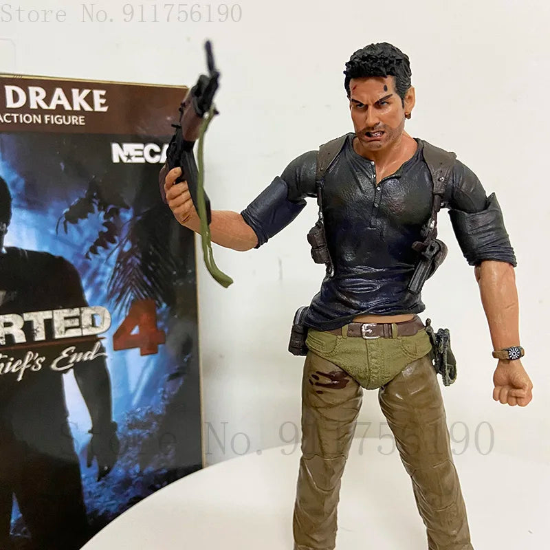 NECA Uncharted 4 A Thief's end Nathan Drake Ultimate Edition PVC Action Figure Collection Model Toy 17cm Birthday Christmas Gift