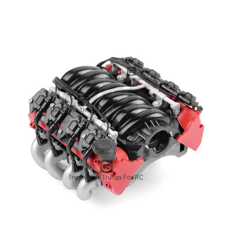 Rc Car Ls7 V8 Simulate Engine Motor Cooling Fans Radiator Kit For 1/10 Rc Crawler Trax Trx4 Trx6 Axial Scx10 90046 Vs4