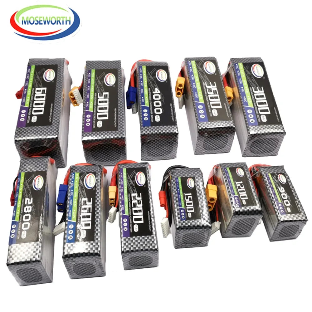 6S 22.2V 1800 2200 3500 4200 5200 6000 10000 12000mAh 30C 40C 60C RC LiPo Battery For RC Drone Helicopter Quadcopter Airplane